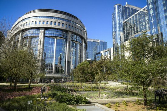 European Parliament building in Brussels