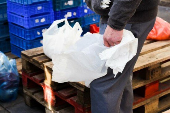 First tax on plastic and paper bags