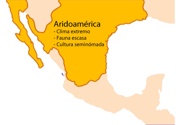 Distribución territorial Aridoaméricana.