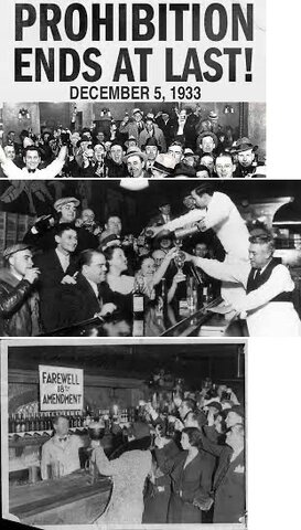 21st Amendment is Ratified ; Prohibition Ends