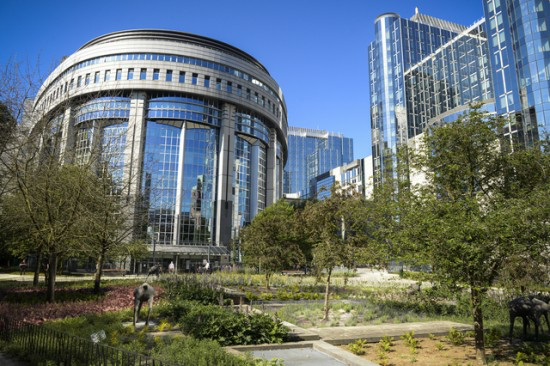 European Parliament building in Brussels