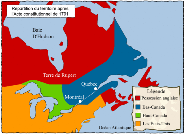 Le bas-canada et le haut-canada