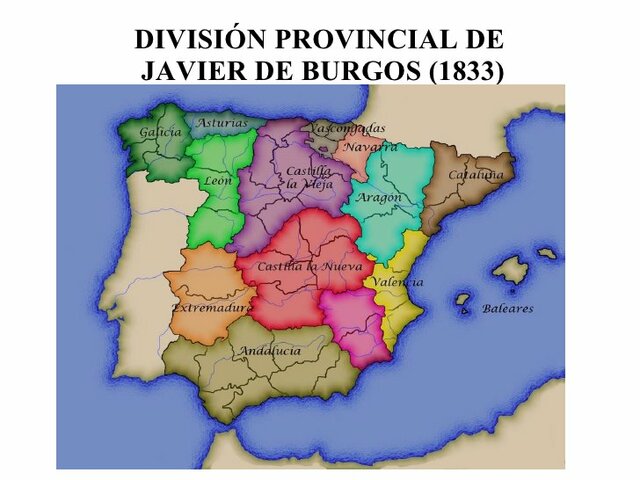 División provincial de Javier de Burgos.