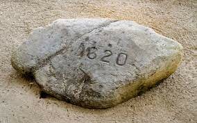 Pilgrims Land On Plymouth Rock