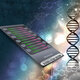 Dna microarray on abstract background
