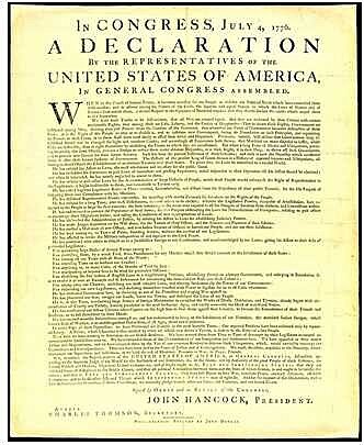 Redacten declaració independència dels EUA