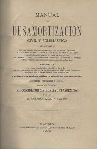 Ley de Desamortización civil y eclesiástica