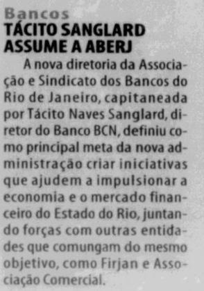 Tácito Naves Sanglard assume a presidência da Aberj
