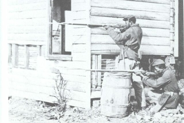 Newton is on Guard duty at Camp Prentifs