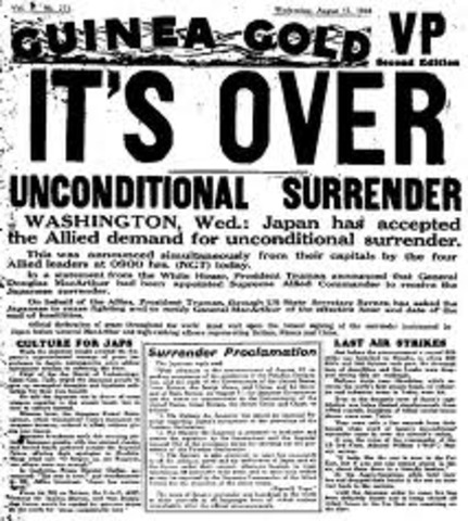 World War II is over