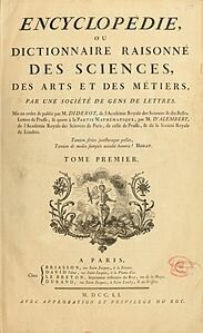 (EUROPA I MÓN) Publicació de l’Enciclopèdia. Diderot i D’Alembert