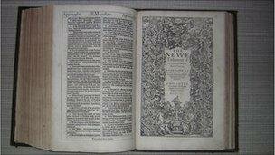 The first King James Bible published