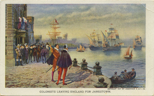 Colonist leave for Virginia