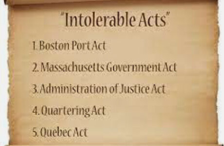 The Coercive or Intolerable Acts