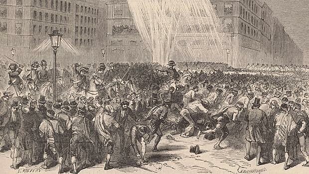 Protesta estudiantil en la Noche de San Daniel.