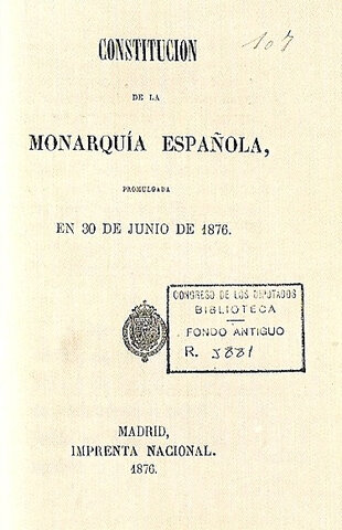 La constitució del 1876