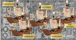 Parte de Sevilla la expedición compuesta por las naos Trinidad, San Antonio, Concepción, Victoria y Santiago
