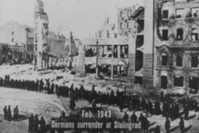 The German army at stalingrad surrendered