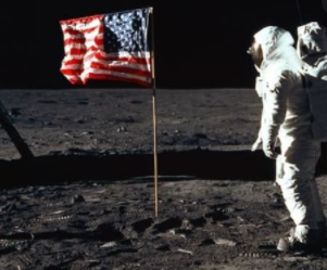 American astronauts land on the moon