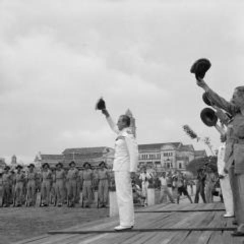 Japanese goverment surrender. End of war