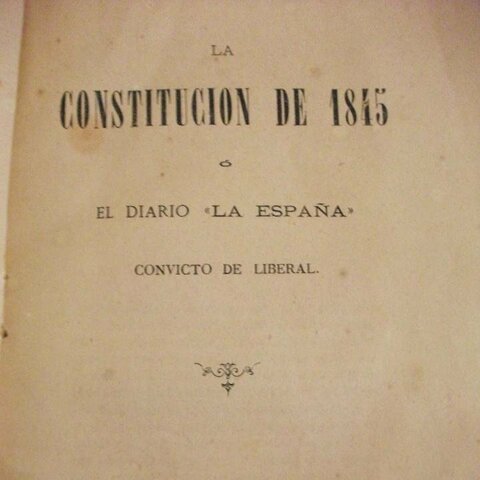 1845 Constitución moderada.