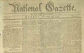 Federalist paper Gazette of the United States published​