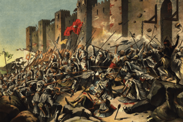 The Portuguese conquer the Fortress of Ceuta.