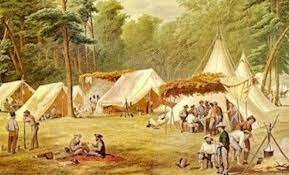 Setting Up Camp at Harrodsburg Garrard Co.