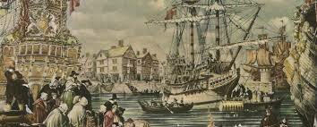 The Mayflower sets sail to America