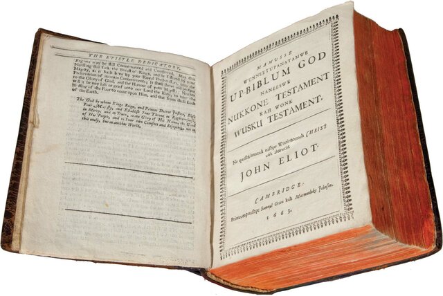 Missionary John Eliot publishes the Eliot Indian Bible