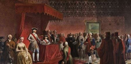 Mediante un real decreto, Felipe V cede a su hijo Carlos (el futuro Carlos III) todos los derechos al trono de Nápoles y Sicilia.