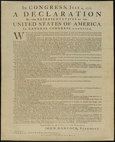 Declaration of Independence adopted