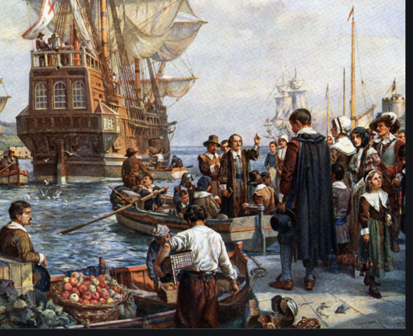 The Mayflower leaves England.