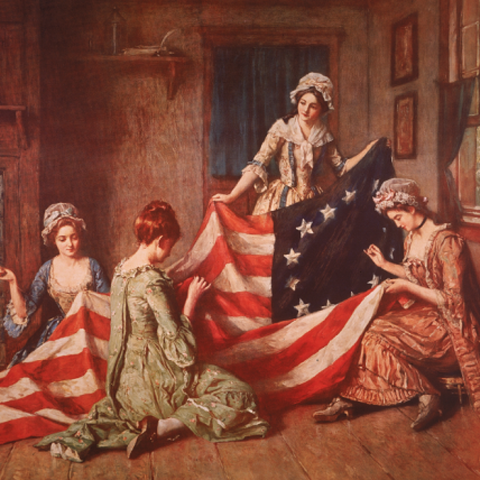 Betsy Ross creates the First American Flag