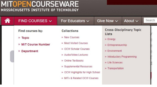 MIT crea su proyecto de plataforma OpenCourseWare