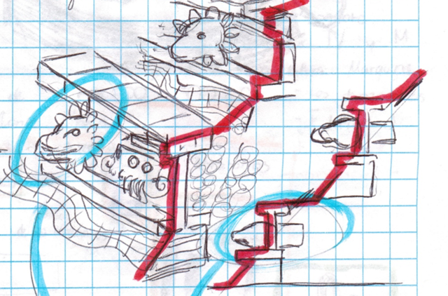 Teotihuacán: muro en talud