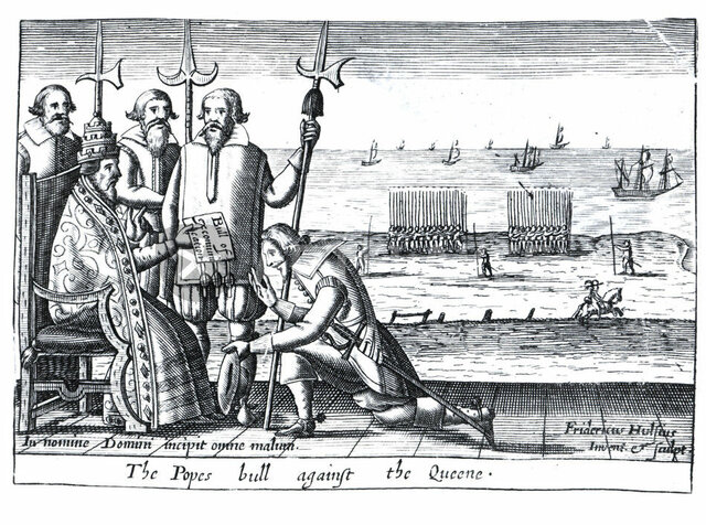 The papal bull "Regnans in Excelsis"