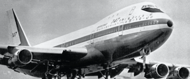 The Boeing 747, Jumbo Jet.