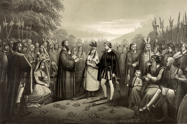 Marriage of Pocahontas to John Rolfe