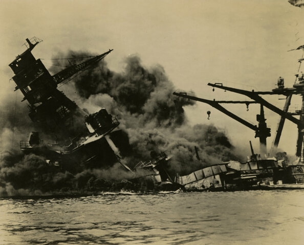 USS Arizona Goes Down - 8:06 AM