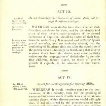 Virginia Law Establishes that Baptized Slaves are not Exempt from Bondage