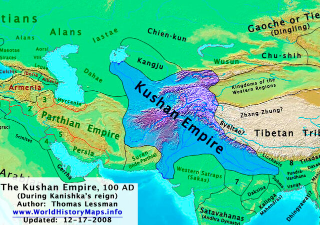 kushan empire rose
