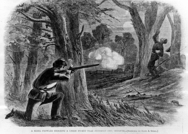 Shot at night by skirmishers