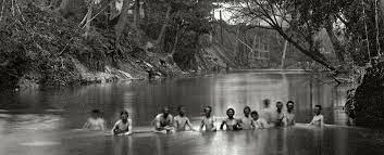 Charles Cummings takes bath