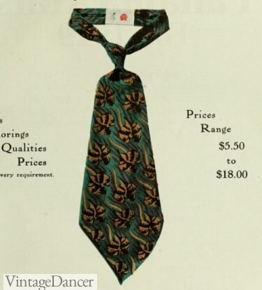 Mens ties in the 1900's