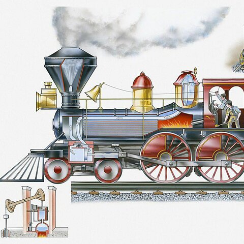 The steam engine is invented