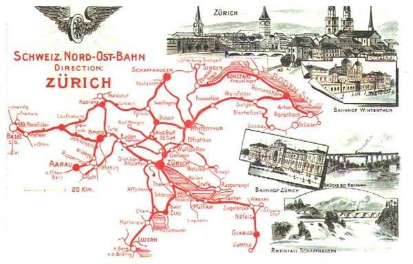 Gründung Schweizerische Nordostbahn (NOB)