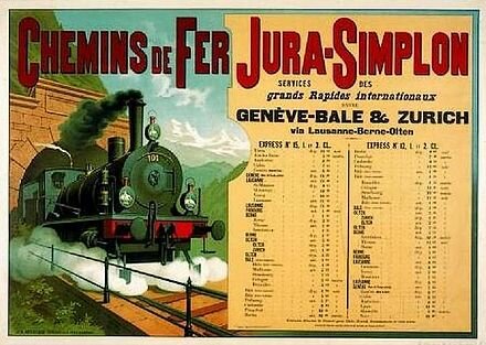 Gründung der Jura-Simplon-Bahn (JS)