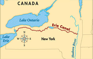 New York State completed the Erie Canal