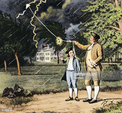Benjamin Franklin discovers electricity